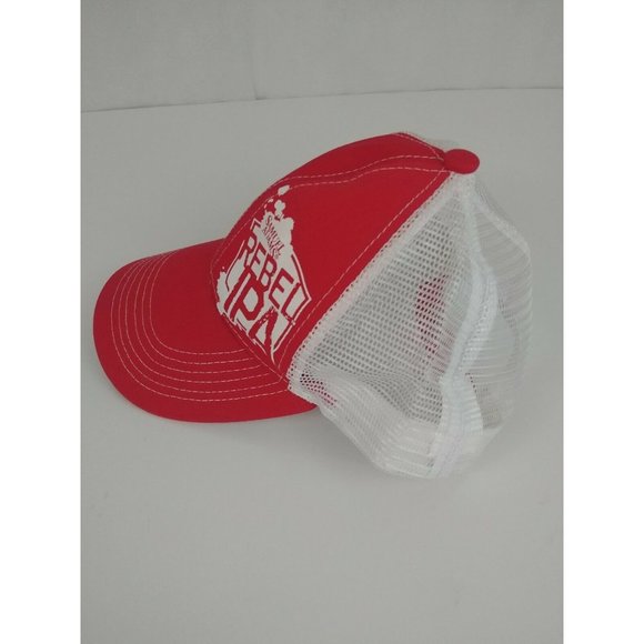 Samuel Adams Rebel IPA Beer Cap Red White Snapback Mesh Trucker Hat - Picture 2 of 6
